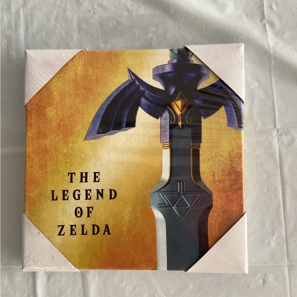 Nintendo Legend of Zelda Master Sword Canvas Wall Art Print 6” x 6”